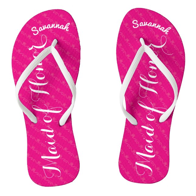 Personalisierte Trauzeugin Rosa oder eine beliebig Flip Flops (Fußbett)