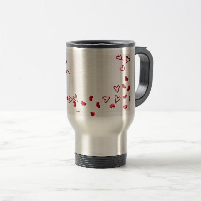 Personalisierte Travel Mug - Benutzerdefiniertes F Reisebecher (VorderseiteRechts)