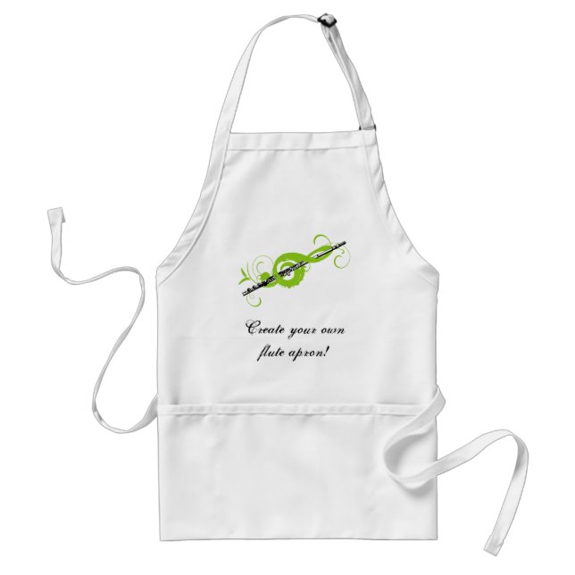 Personalisierte Treble Clef & Flute Schürze (Vorne)