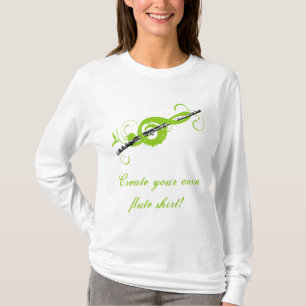Personalisierte Treble Clef & Flute T-Shirt