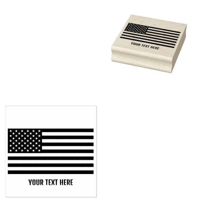 Personalisierte Trendy USA Flag Gummistempel (Stempel)