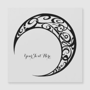 Personalisierte Tribal Moon Symbol Magnetkarte