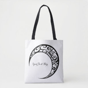 Personalisierte Tribal Moon Symbol Tote Bag