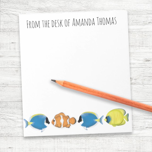 Personalisierte Tropenfische Notizblock (Tropical Fish Personalized Notebook.)