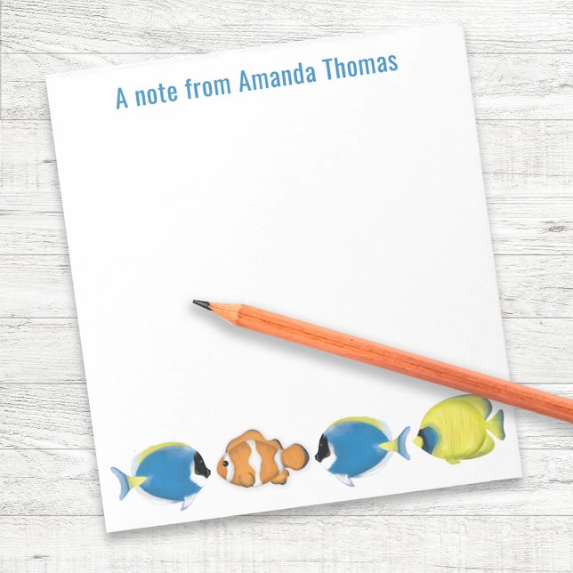 Personalisierte Tropenfische Notizblock (Tropical fish personalized notepad.)
