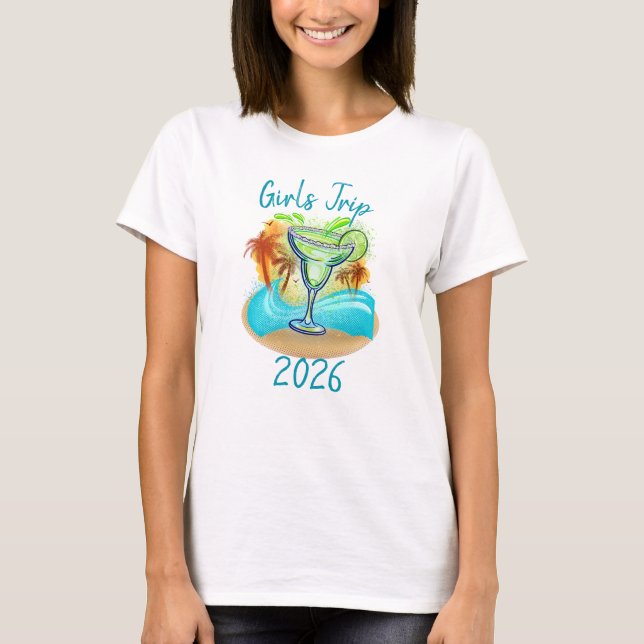 Personalisierte Tropeninsel T-Shirt (Vorderseite)