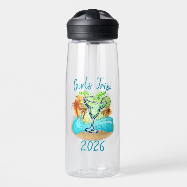 Personalisierte Tropeninsel Trinkflasche (Vorne)