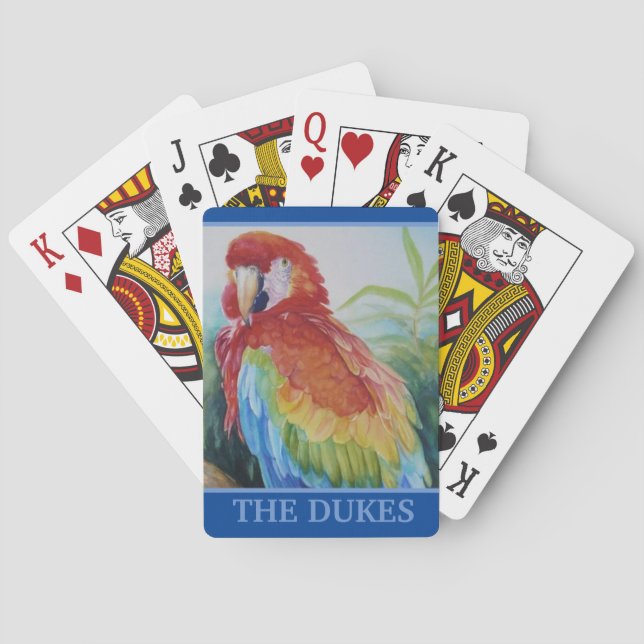 Personalisierte Tropenkarte Spielkarten (Rückseite)