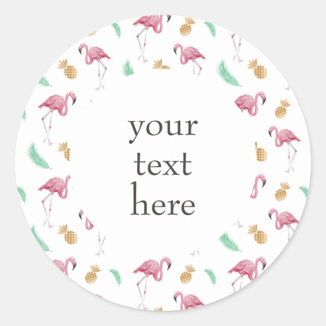 Personalisierte Tropical Flamingo Planner Sticker (Vorderseite)