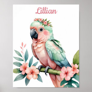 Personalisierte Tropical Safari Kinderzimmer Art C Poster