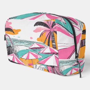 Personalisierte Tropical Vibes Design Toilettenbeu Waschbeutel