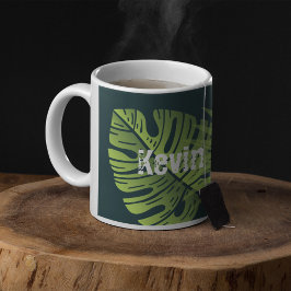 Personalisierte tropische Amazonas-Blätter Kaffeetasse