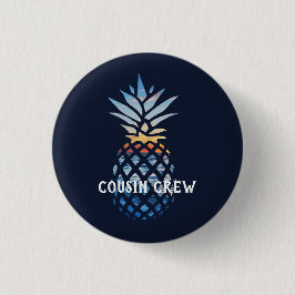 Personalisierte tropische Ananas Button