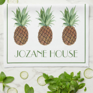Personalisierte tropische Ananas Geschirrtuch