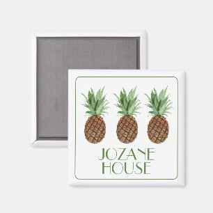 Personalisierte tropische Ananas Magnet