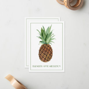 Personalisierte tropische Ananas Mitteilungskarte