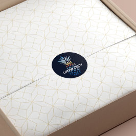 Personalisierte tropische Ananas Runder Aufkleber