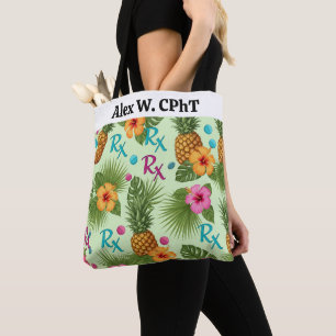 Personalisierte Tropische Ananas & RX Pharmacy-Tas