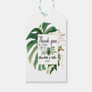 Personalisierte tropische Hochzeit Vielen Dank Geschenkanhänger