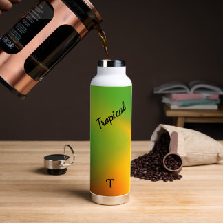 Personalisierte tropische Melonen-Grün Trinkflasche