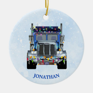 Personalisierte Trucker-Ornament Keramikornament