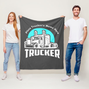 Personalisierte Truckerdecke als Geschenk Fleecedecke