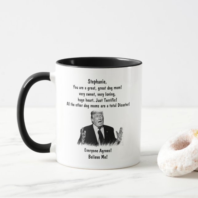 Personalisierte Trump-Tasse für Hunde-Mama Fügen S Tasse (Mit Donut)