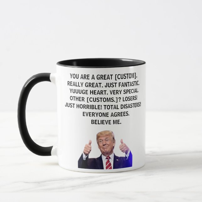 Personalisierte Trump-Tasse für Mama Vater Onkel S Tasse (Links)