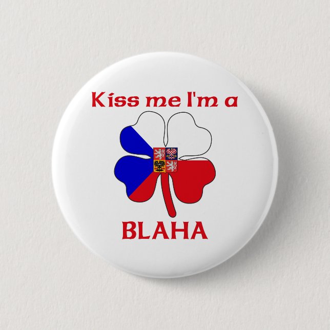 Personalisierte tschechische küssen mich, den ich button (Vorderseite)