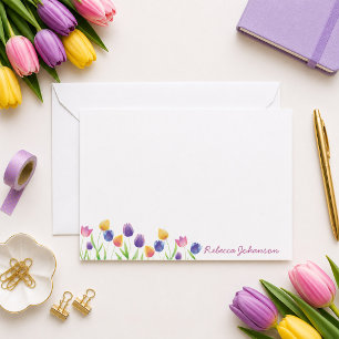 Personalisierte Tulip-Note-Karte Mitteilungskarte