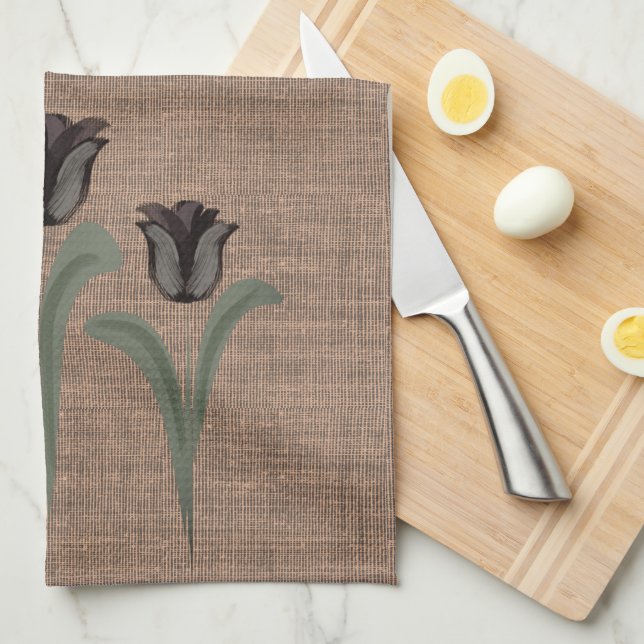 Personalisierte Tulips Geschirrtuch (Viertel Falte)