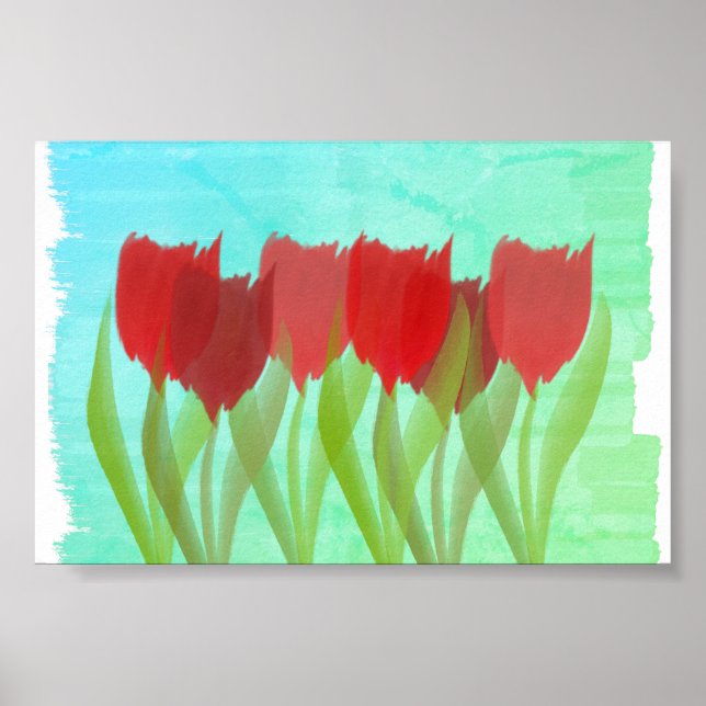 Personalisierte Tulips Poster (Vorne)