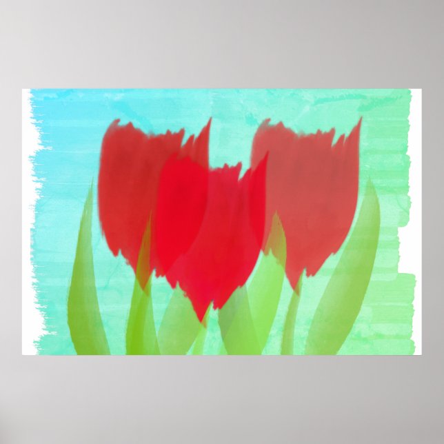 Personalisierte Tulips Poster (Vorne)