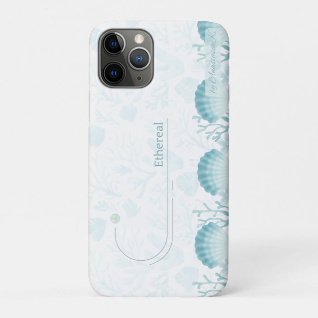 Personalisierte Türkis-Ozeanperlen  Case-Mate iPhone Hülle (Rückseite)