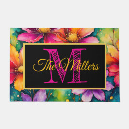 Personalisierte Türmatte bunt