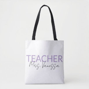 Personalisierte Tüte mit Lehrername, Retro Lehreri