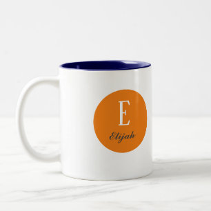 Personalisierte Twilight-Monogramm-Bezeichnung und Zweifarbige Tasse