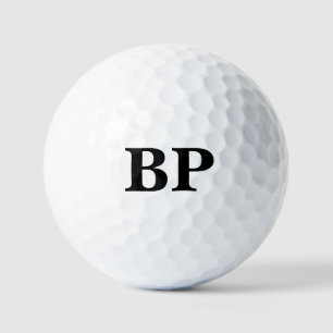 personalisierte Typografie Abkürzung Name Golfball