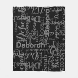 Personalisierte Typografie Fleecedecke