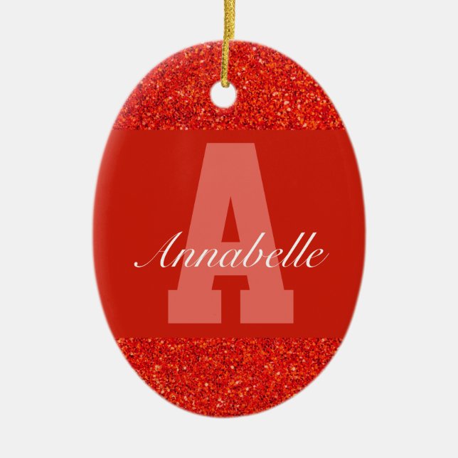 Personalisierte Typografie Keramik Ornament (Vorne)
