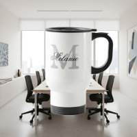Personalisierte Typografie-Monogramm für Reisekrug