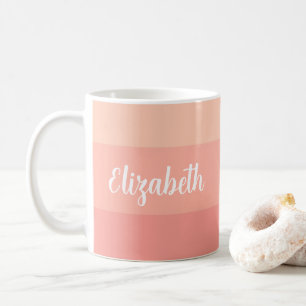 Personalisierte Typografie Name Template Peach Col Kaffeetasse