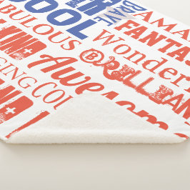 Personalisierte Typografie Subway Art USA Flag Sherpadecke