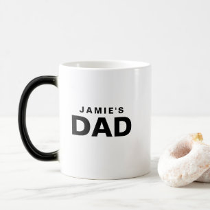 Personalisierte Typografie-Tasse für Vater mit Ini Verwandlungstasse