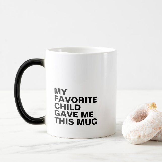 Personalisierte Typografie-Tasse mit Initial Verwandlungstasse (Mit Donut)