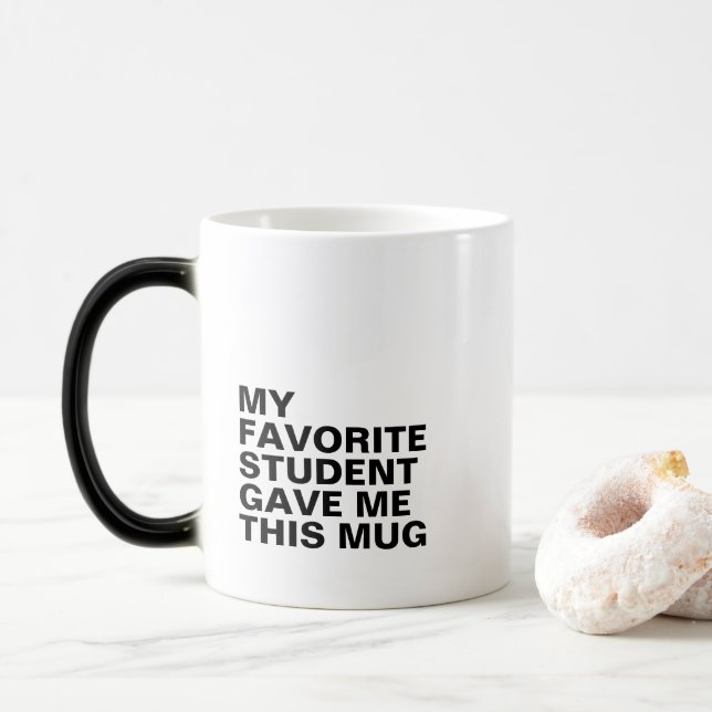 Personalisierte Typografie-Tasse mit Initial Verwandlungstasse (Mit Donut)