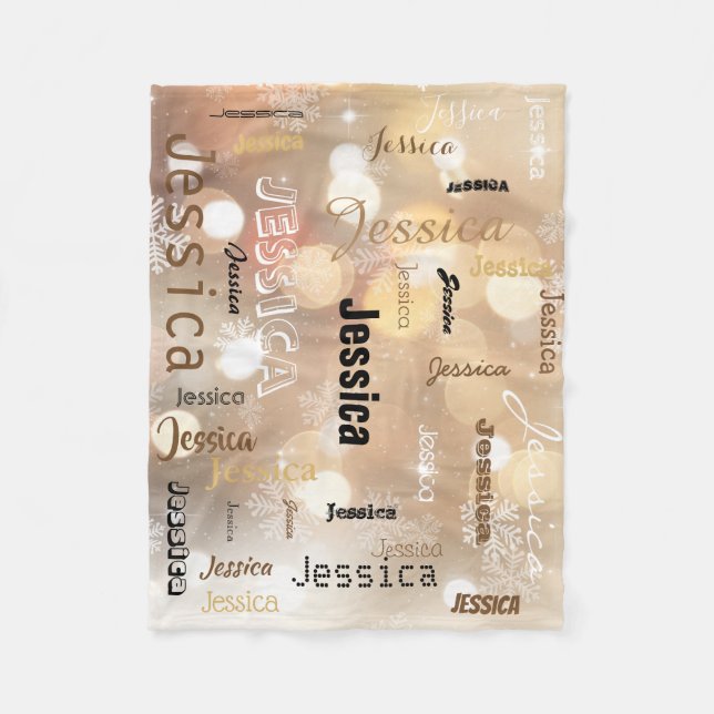 Personalisierte Typografie-Untergrundbahn-Kunst Fleecedecke (Vorderseite)