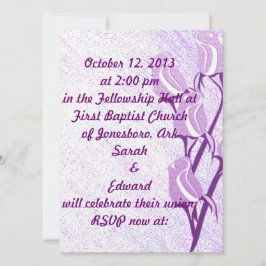 Personalisierte UAWG Event-Cards mit lila Rose Einladung