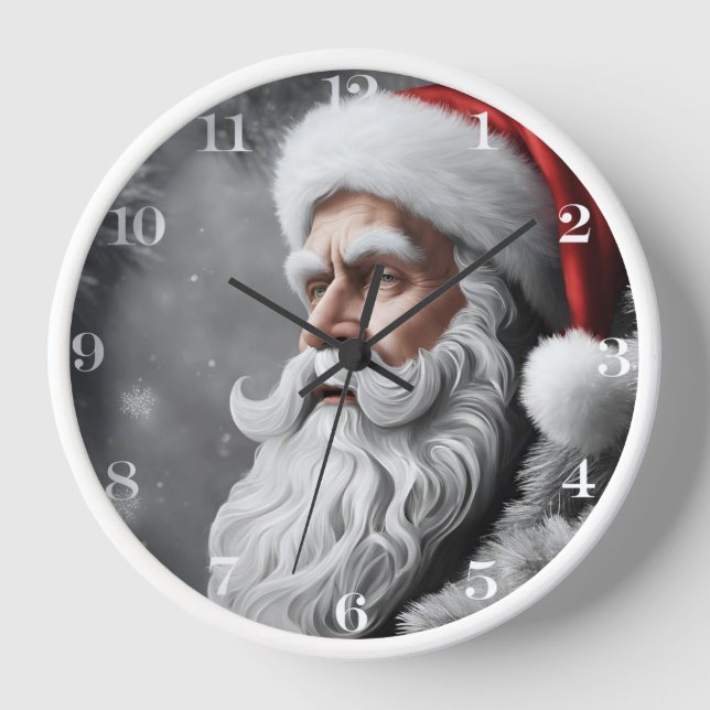 Personalisierte Uhr des Weihnachtsmannes (Vorderseite)
