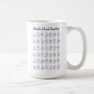 Personalisierte Ukulele-Akkord-Charts   Navy Blue Kaffeetasse